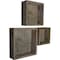 Ekena Millwork Square, Closed Back, Vintage Farmhouse Shadow Box Shelves, Barnwood Decor Collection, PK3 DECR15SBSQCBPG - alternate 2